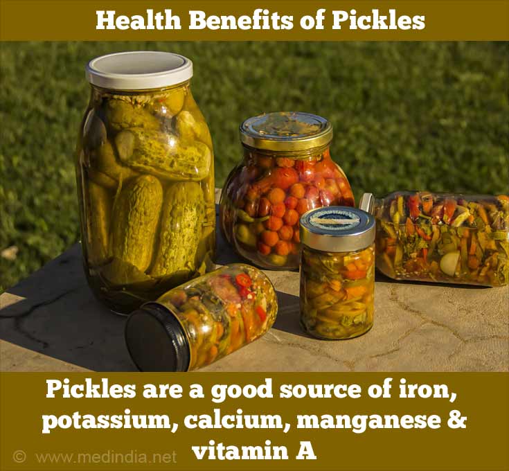 Pickles Are A Good Source Of Iron, Potassium, Calcium, Manganese And Vitamin A Pickles Are A Good Source Of Iron, Potassium, Calcium, Manganese And Vitamin A