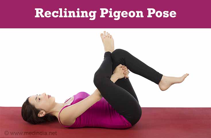 reclining pigeon pose