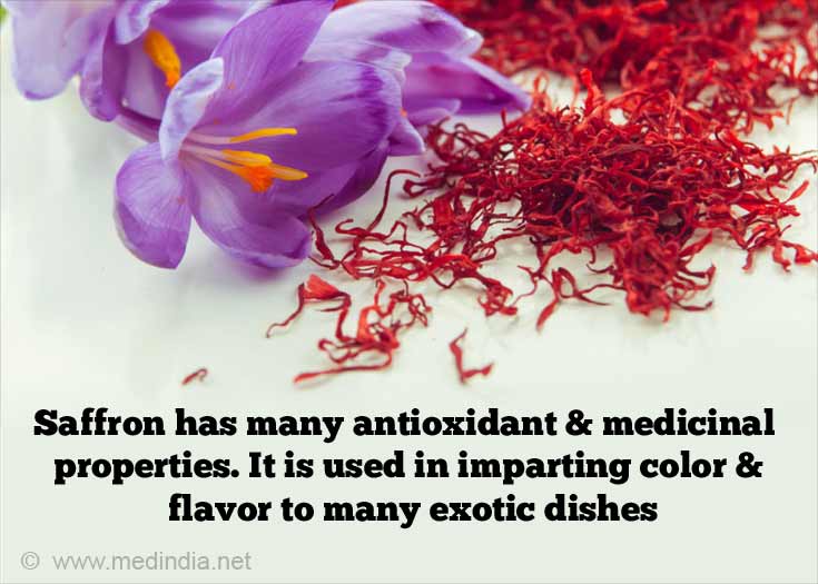 Saffron Many Antioxidant and Medicinal Properties Saffron Many Antioxidant and Medicinal Properties