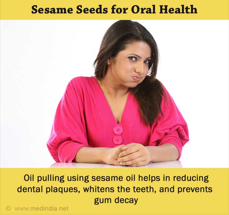 Oil Pulling using Sesame Oil Helps Reduce Dental Plaques Oil Pulling using Sesame Oil Helps Reduce Dental Plaques