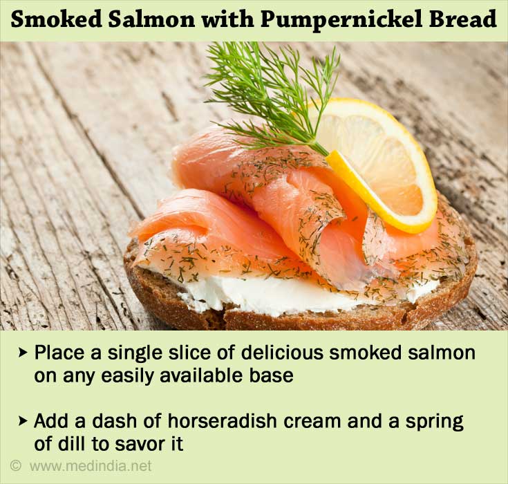 Smoked Salmon with Pumpernickel Bread Smoked Salmon with Pumpernickel Bread