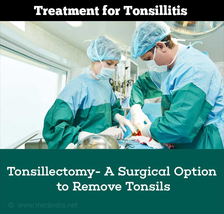 Treatment for Tonsillitis: Tonsillectomy Treatment for Tonsillitis: Tonsillectomy