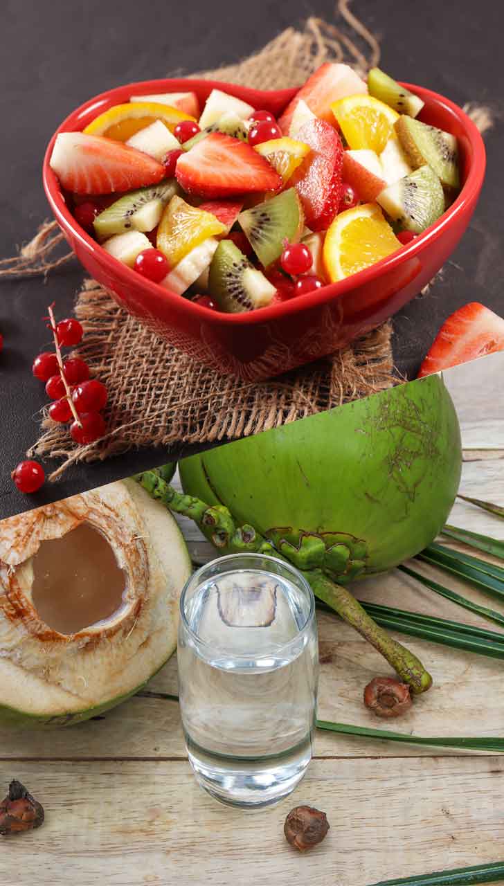 Fruits and Coconut Water