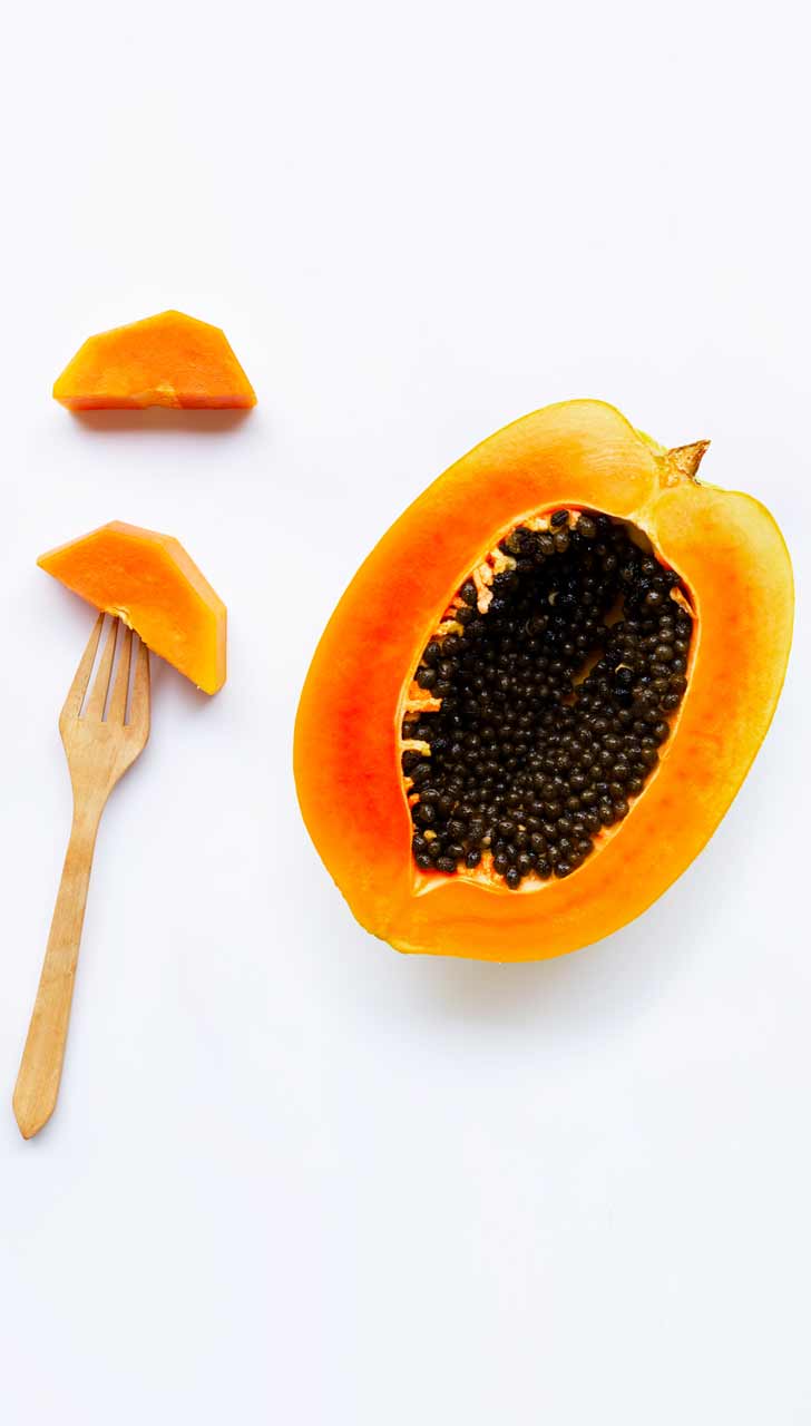 Half Cut Ripe Papaya